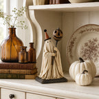 🎃Lighted Vintage Ghost Figurine with Glowing Pumpkin Staff💋