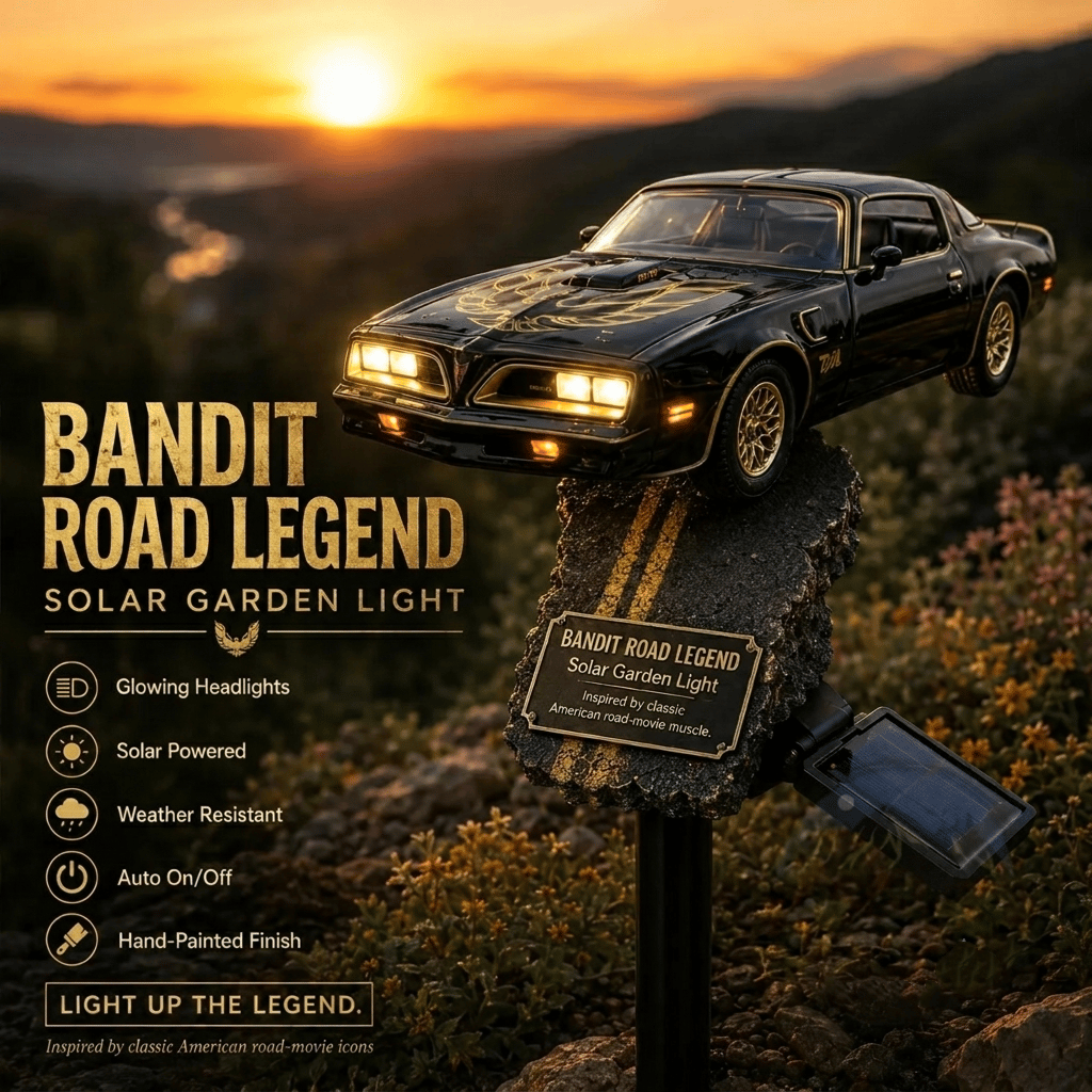 🏎️Bandit Road Legend Muscle Car Solar Garden Light💋