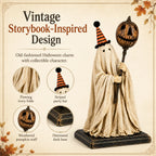 🎃Lighted Vintage Ghost Figurine with Glowing Pumpkin Staff💋