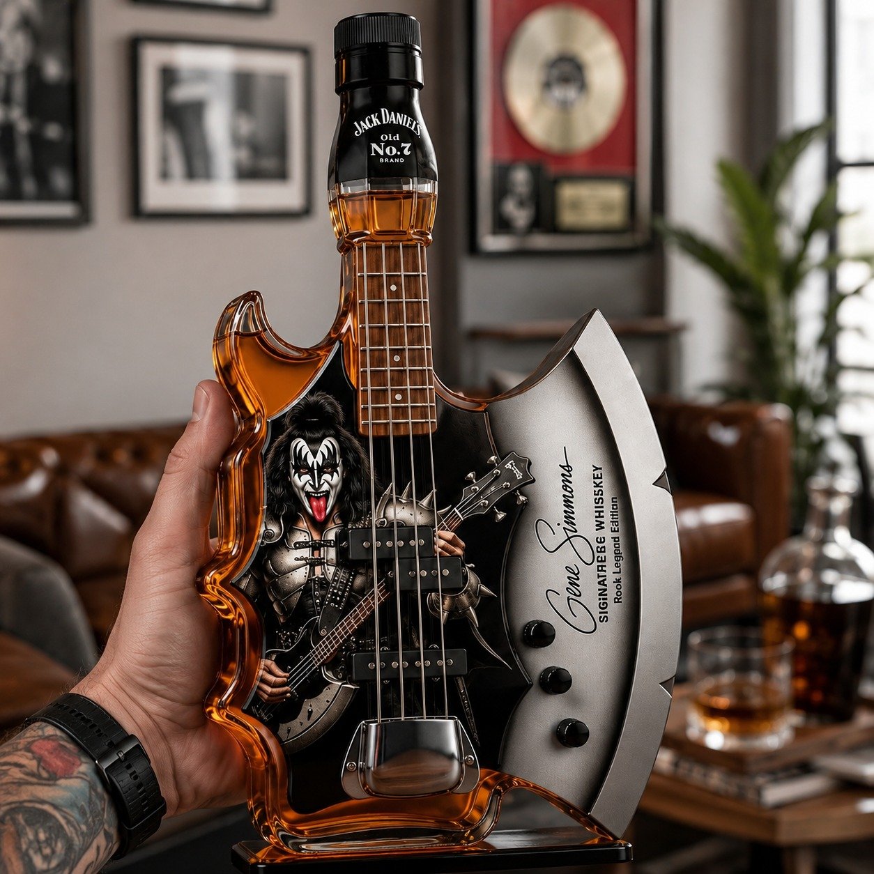 Gene Simmons Signature Bass Collector's Edition Whisky Bottle💋