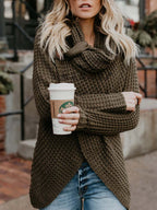 Stunncal Irregular Winter Shawl Sweater
