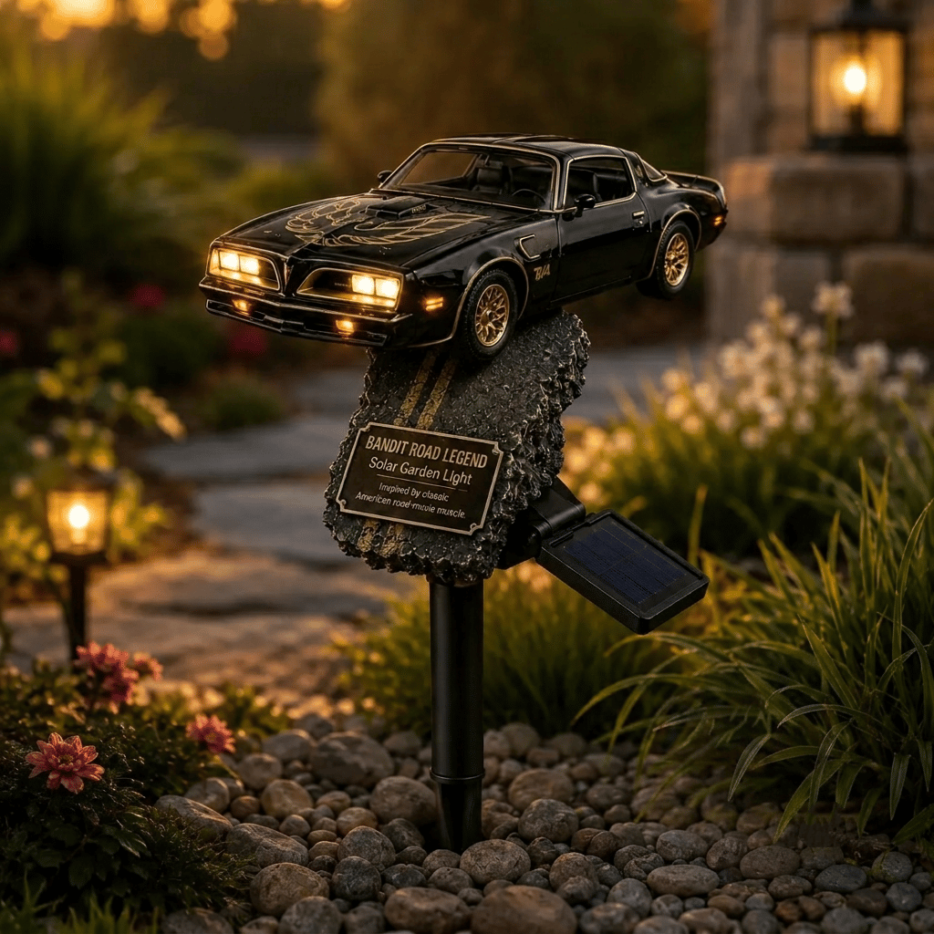 🏎️Bandit Road Legend Muscle Car Solar Garden Light💋