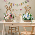 Bunny Basket Hanging Wall Pocket Spring Decor