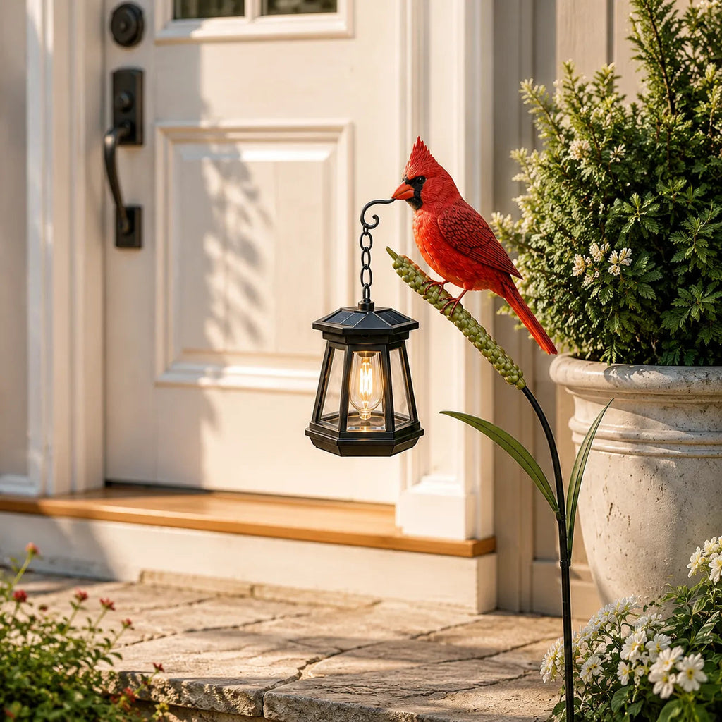 🐦 Cardinal Solar Light—A Beautiful Garden Light That Feels Full of Life💋