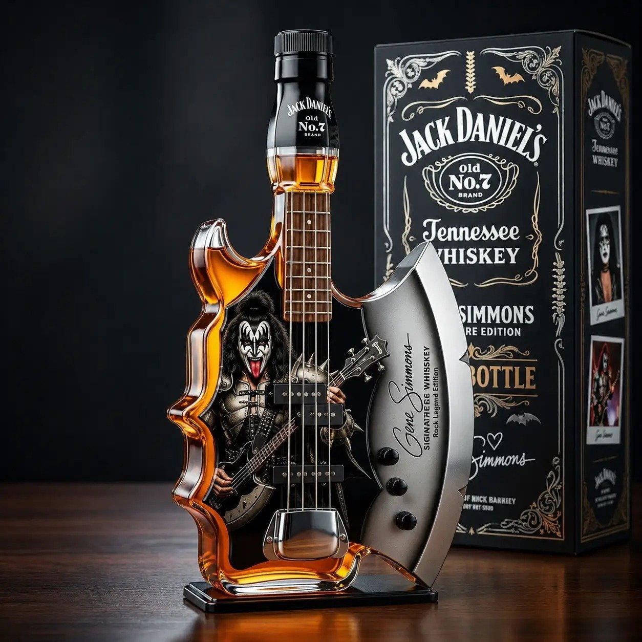 Gene Simmons Signature Bass Collector's Edition Whisky Bottle💋