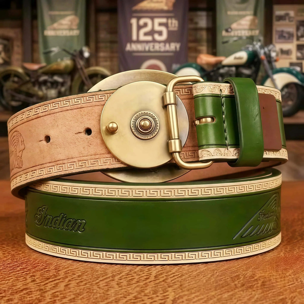 Indian Motorcycle 125th Anniversary Commemorative Leather Belt💋