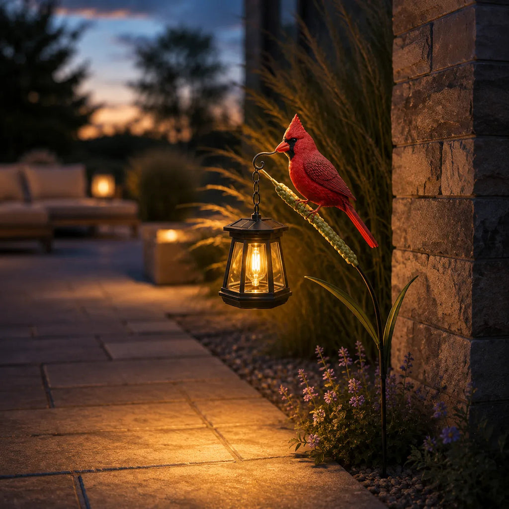 🐦 Cardinal Solar Light—A Beautiful Garden Light That Feels Full of Life💋