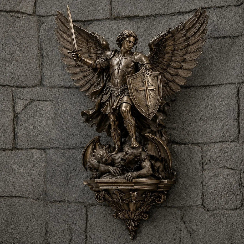 🔥LAST DAY 60% OFF⏰-St. Michael Guardian Angel Wall Light🕊️💋