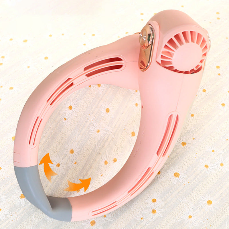 🥳2026 HOT SALE🥳💞50K+ SOLD!🍃 Neck Air Conditioner Fan – Ultra‑quiet, 360° rotating, 3 speeds. Hands‑free cooling, long battery. Summer essential! 🌬️💋