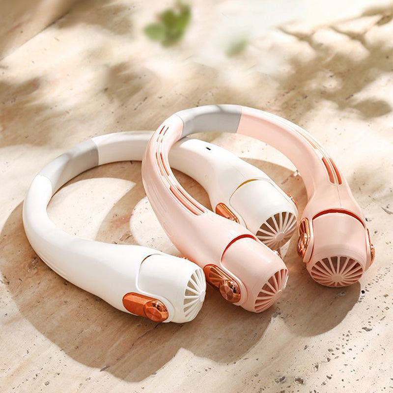 🥳2026 HOT SALE🥳💞50K+ SOLD!🍃 Neck Air Conditioner Fan – Ultra‑quiet, 360° rotating, 3 speeds. Hands‑free cooling, long battery. Summer essential! 🌬️💋